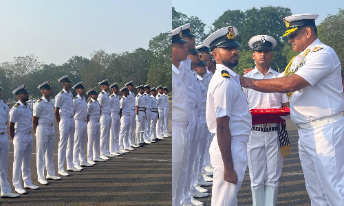 Naval pilots graduate from INS Rajali’s helicopter training school in Arakkonam