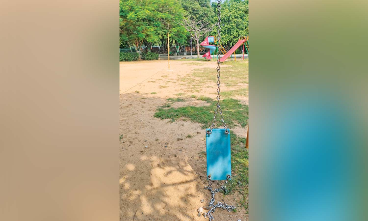 Chennai: Broken play equipment in Anna Memorial Park pose a safety risk Chennai: Broken play equipment in Anna Memorial Park pose a safety risk