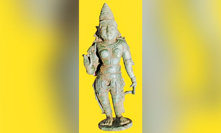 Panchaloha Amman idol unearthed in Thanjavur Panchaloha Amman idol unearthed in Thanjavur