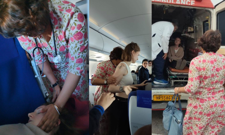 Karnataka ex-MLA, a doctor, saves life of American co-passenger mid air Karnataka ex-MLA, a doctor, saves life of American co-passenger mid air