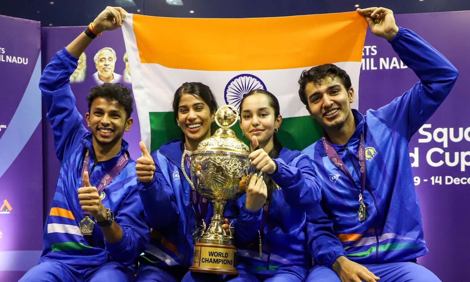 Squash World Cup: India beats Hong Kong, China, wins title for first time Squash World Cup: India beats Hong Kong, China, wins title for first time