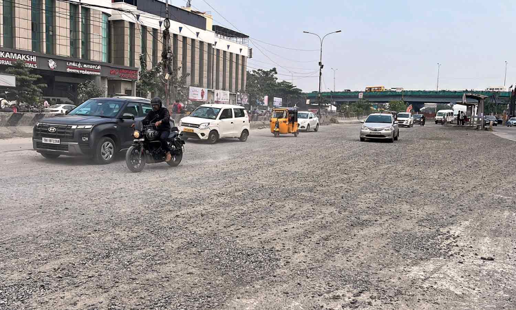 Thoraipakkam-Pallavaram Radial Road linking GST Road with OMR in shambles Thoraipakkam-Pallavaram Radial Road linking GST Road with OMR in shambles