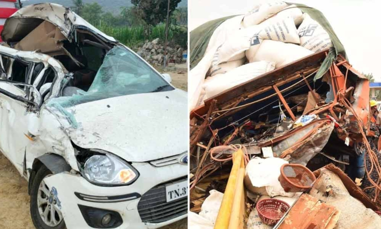 4 killed in multiple vehicle collision at Dharmapuri 4 killed in multiple vehicle collision at Dharmapuri