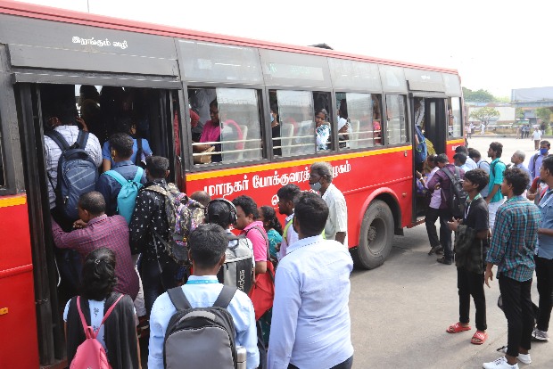Day 2 of strike: Over 90 pc bus services operated in Chennai Day 2 of strike: Over 90 pc bus services operated in Chennai