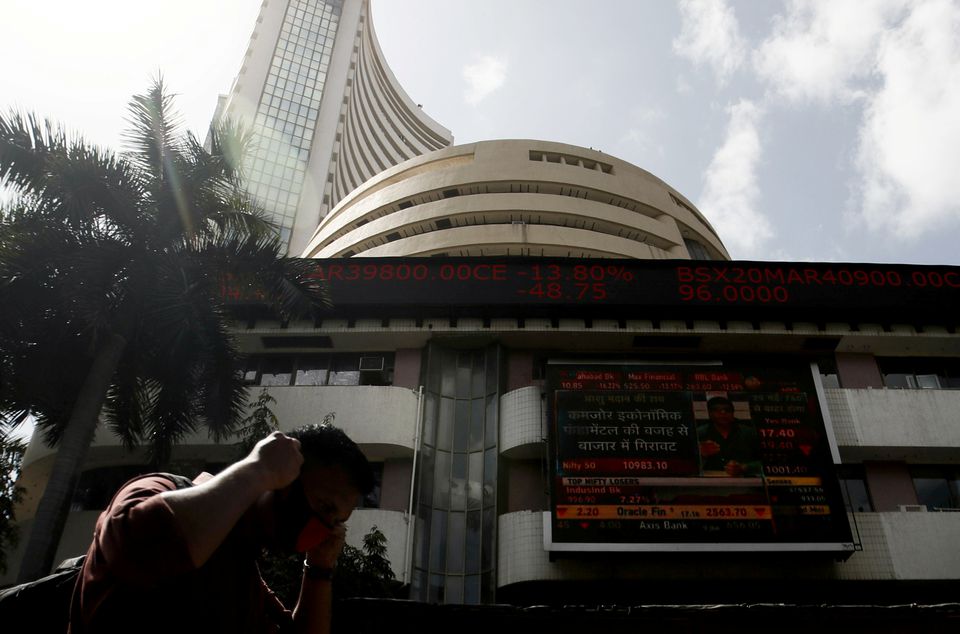 Sensex jumps 293 points in early session; gives up gains in choppy trade