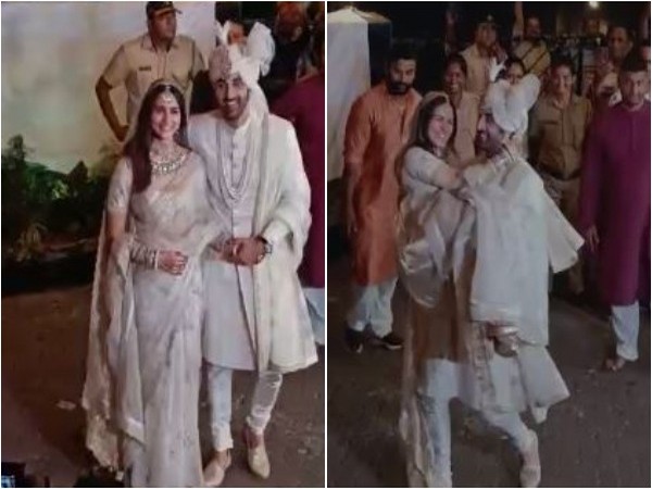 Ranbir recreates Dilwale Dulhaniya Le Jayenge moment, lifts Alia in his arms during first media appearance