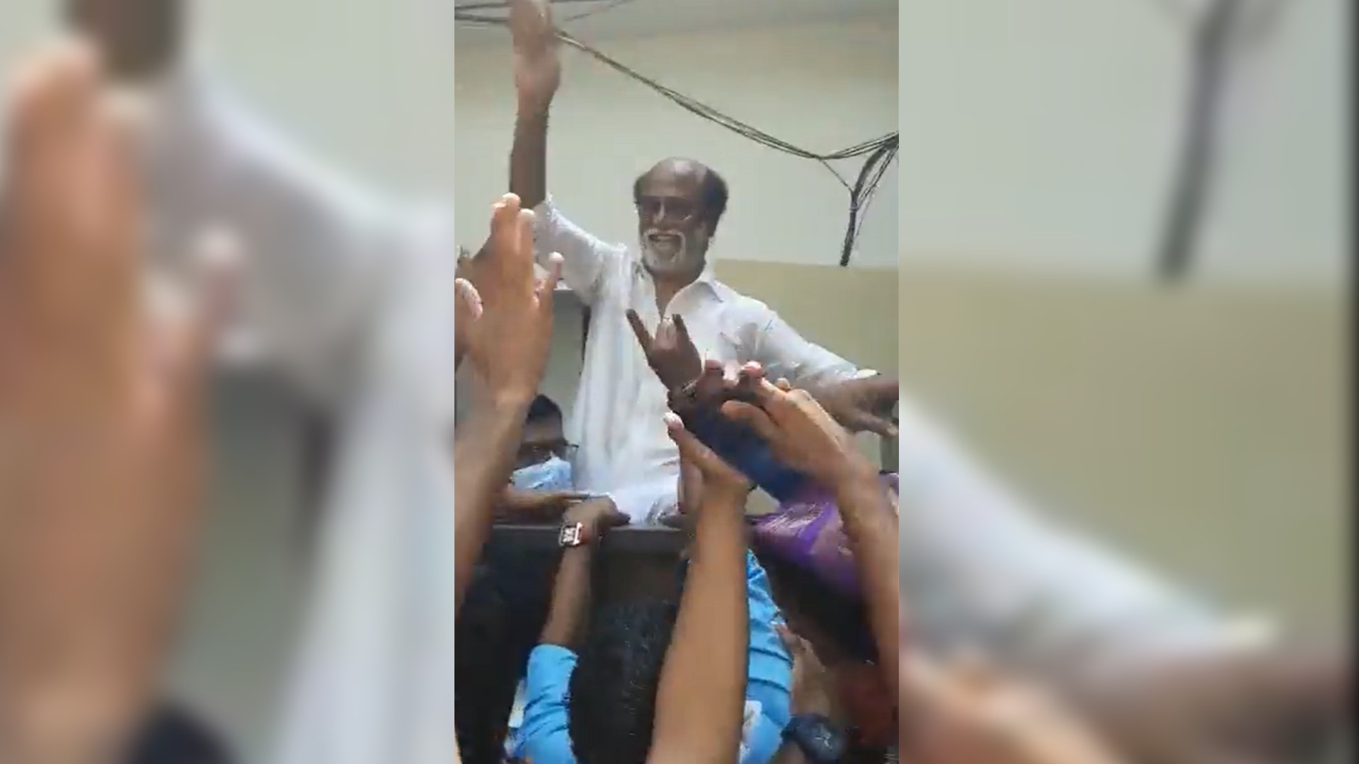 Fans throng Rajinikanths residence for Tamil New Year