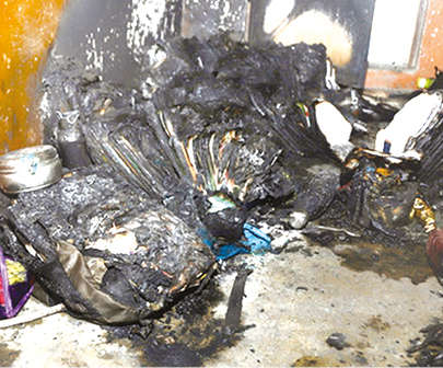 School bags destroyed in fire at Corpn school in Arumbakkam