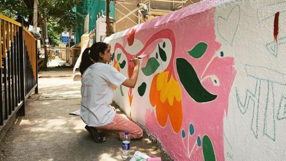 Big B’s Granddaughter Paints Wall To Highlight Menstrual Hygiene
