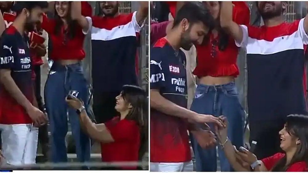 Girl proposes boyfriend during CSKvsRCB match, video goes viral Girl proposes boyfriend during CSKvsRCB match, video goes viral