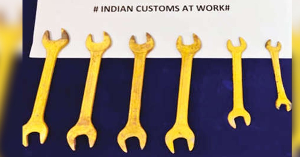 6 gold spanners worth Rs 47.57 lakh seized from air passenger