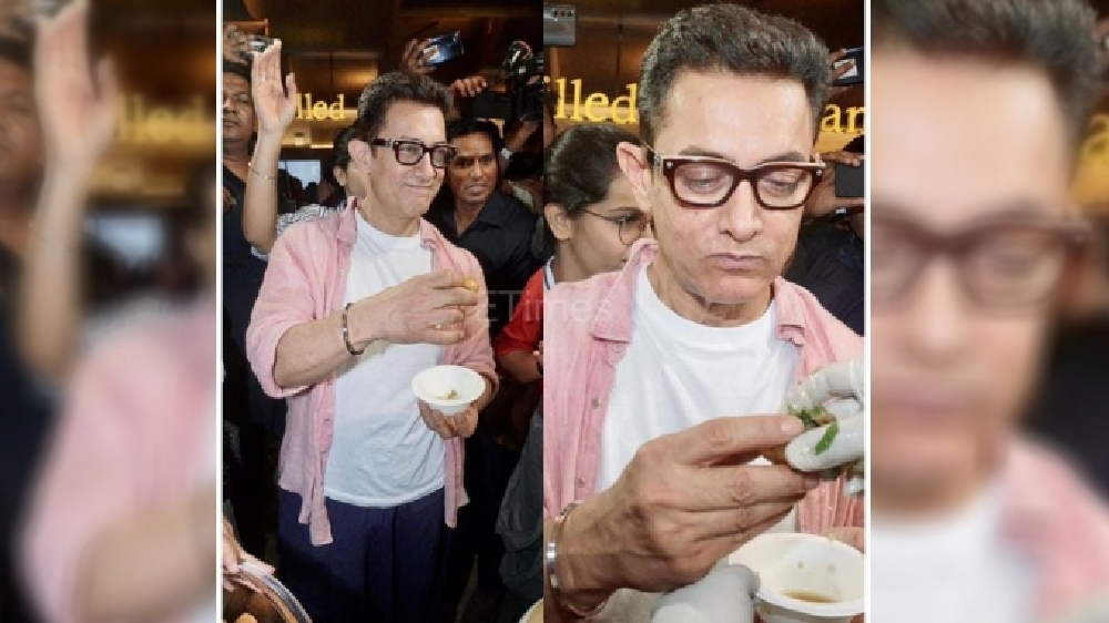 Aamir Khan hosts trailer preview, enjoys panipuri at event