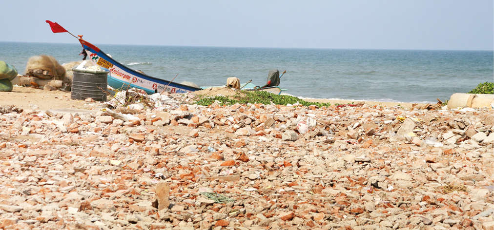 Debris dumped on Neelankarai beach shadows turtle habitat