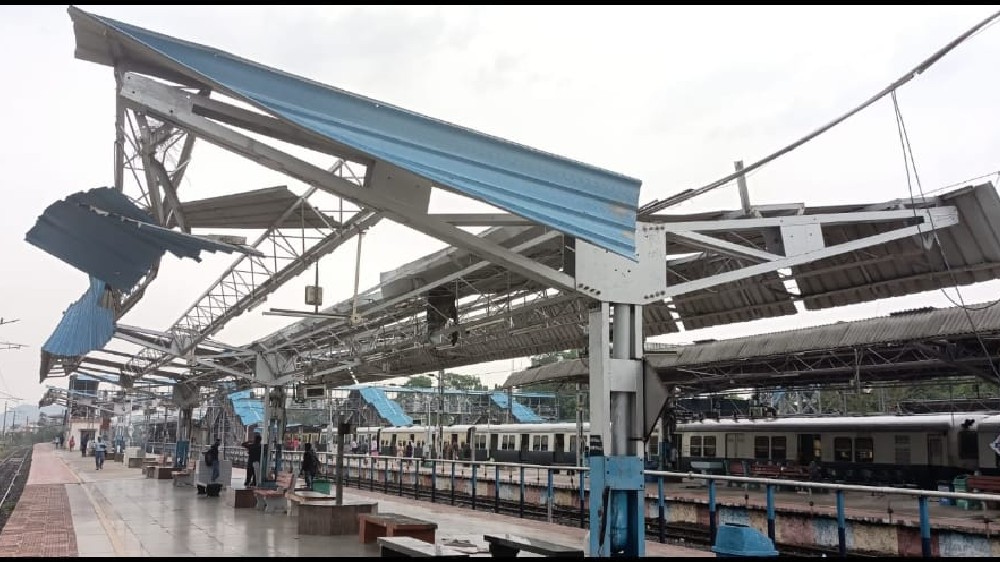 Rain damages Chengalpattu railway stations roof; several trees uprooted