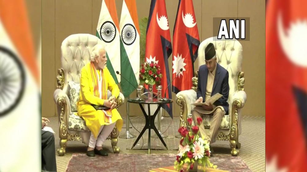 Modi, Deuba hold bilateral talks at Lumbini