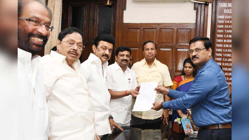 DMK Rajya Sabha candidates file nominations at Secretariat