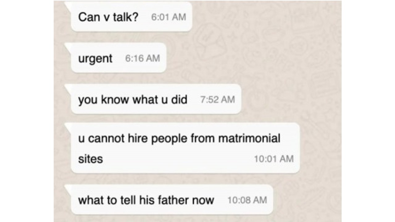 B’luru fintech Co-founder offers job to matrimonial match, chat with father goes viral