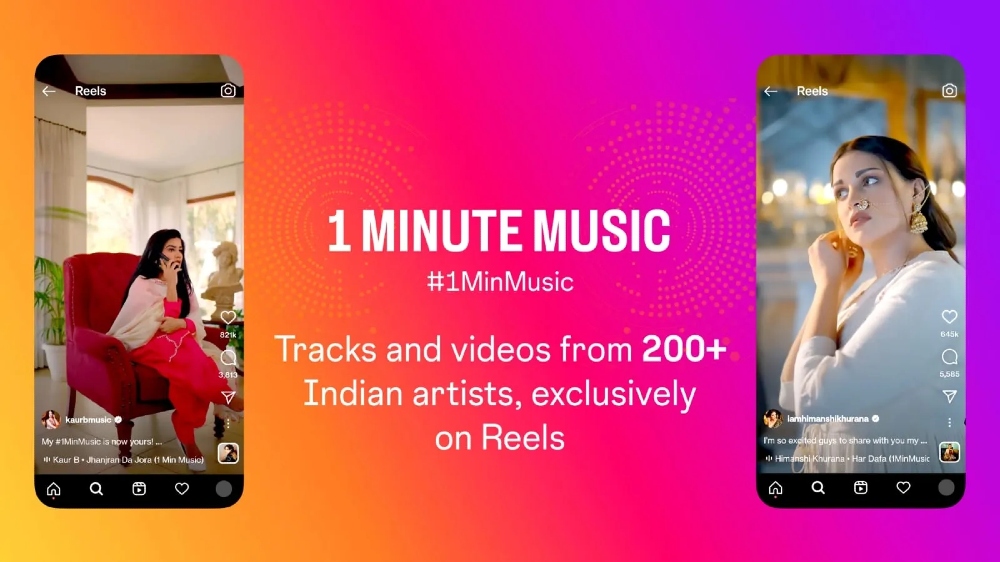 Instagram launches new 1 Minute Music tracks for Reels in India