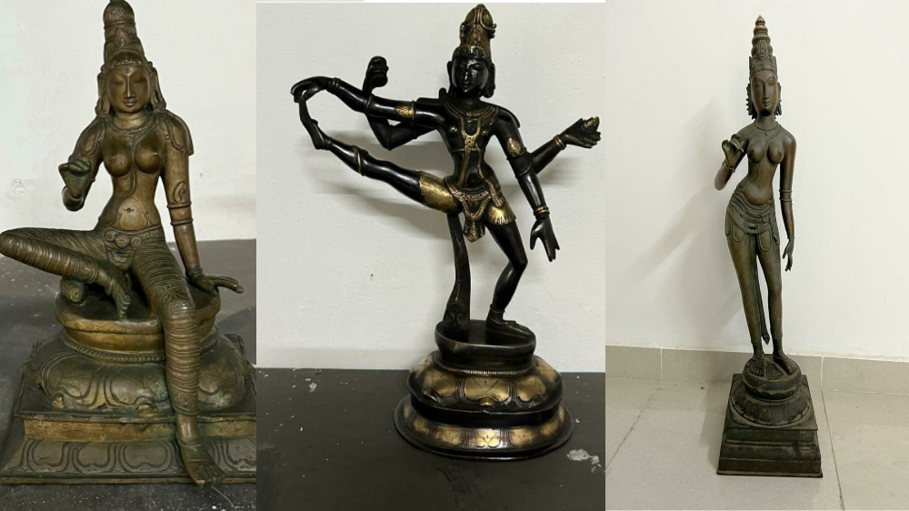 3 antique idols seized from art gallery in Mamallapuram