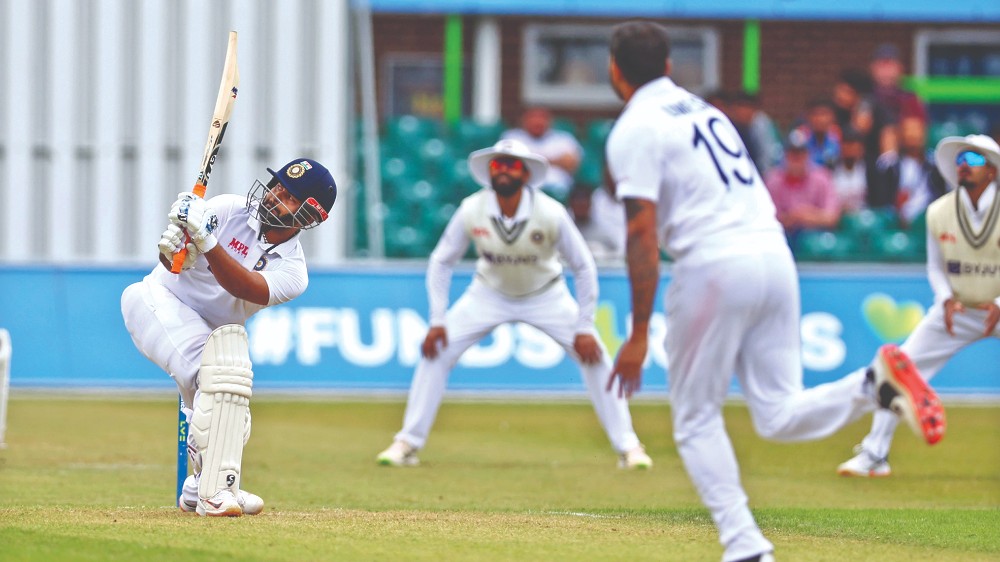 Rishabh Pant rises with flamboyant innings
