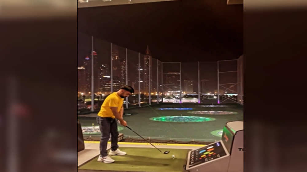 Rashid plays ‘helicopter’ with a golf club in UAE; video goes viral Rashid plays ‘helicopter’ with a golf club in UAE; video goes viral
