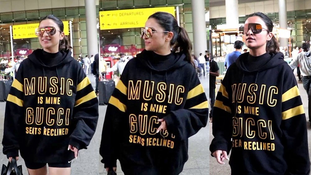 Parineeti aces yet another airport look, opts for casual hoodie