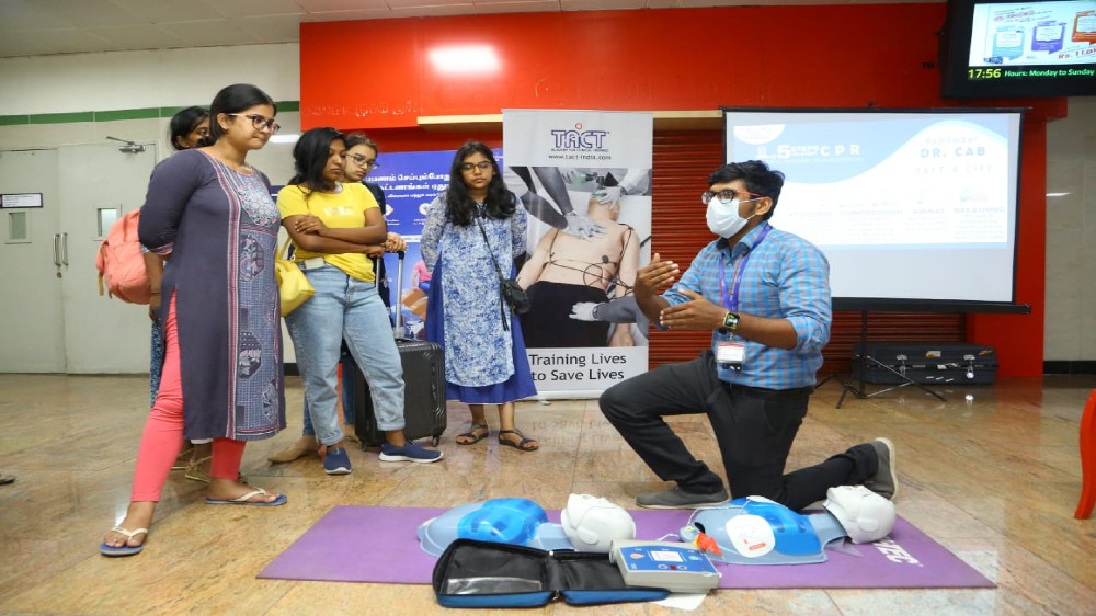 Free CPR awareness drive at Chennai Metro stations Free CPR awareness drive at Chennai Metro stations