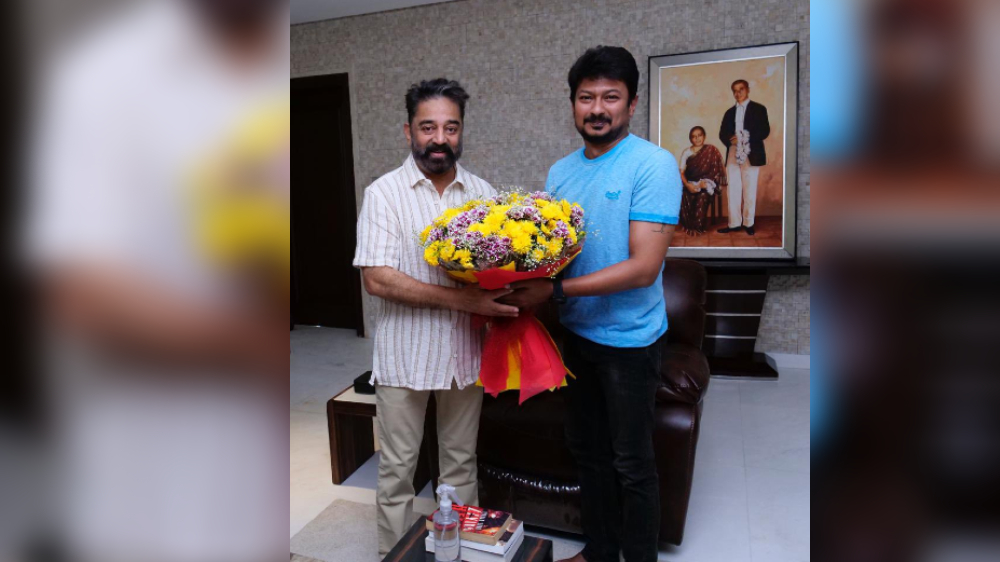 Udhay meets Kamal; congratulates Vikrams team for grand success