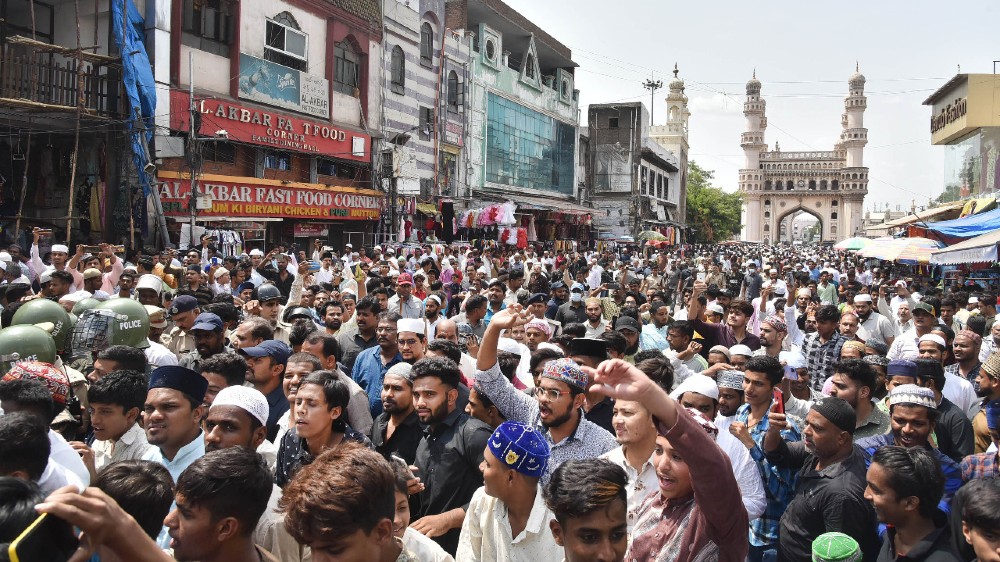 Massive protest at Delhis Jama Masjid over remarks against Prophet Massive protest at Delhis Jama Masjid over remarks against Prophet