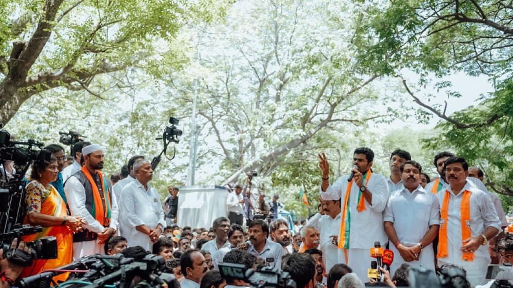 Case registered against Annamalai, 4,000 others over fuel protest