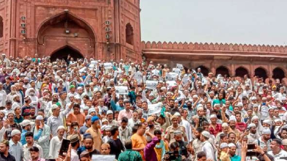 Prophet remarks row: 2 arrested after protest at Delhis Jama Masjid