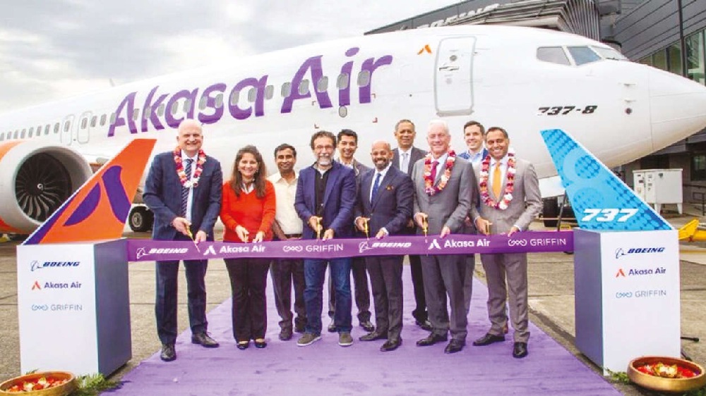 Akasa Air takes delivery of first of its 72 aircraft from Boeing