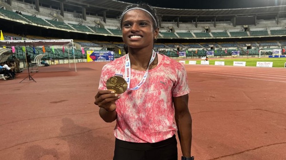 Aishwarya breaks natl record in triple jump at Athletics Cships