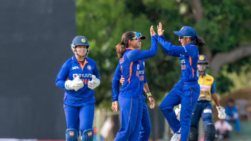 Women’s team records 34-run win over SL