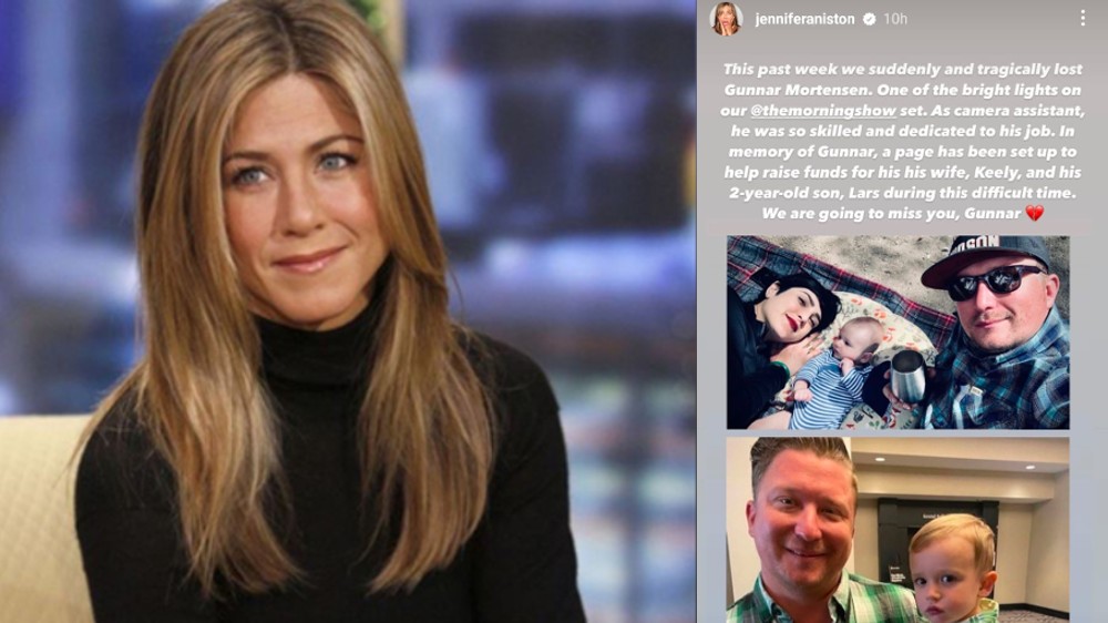 Jennifer mourns demise of her Morning Show camera assistant