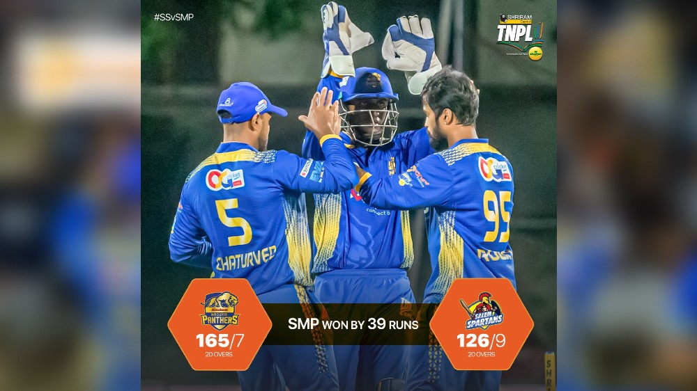 TNPL 2022: SMP beat SS by 39 runs