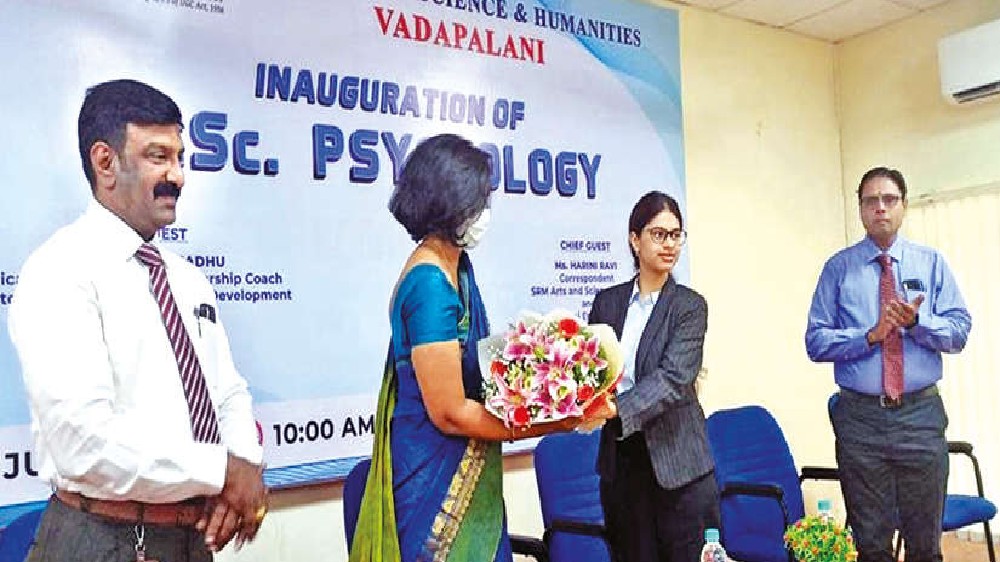 B Sc Psychology course launched in SRM’s Vadapalani campus B Sc Psychology course launched in SRM’s Vadapalani campus