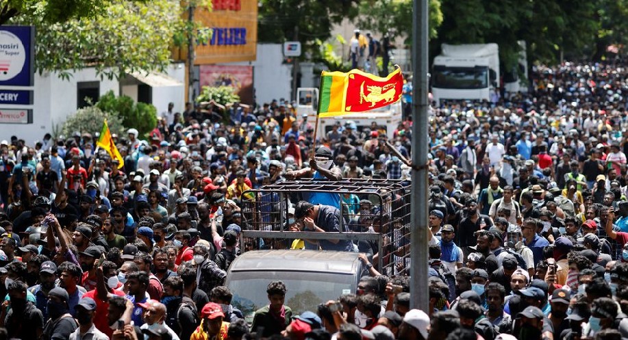 Watch: Protesters take over office of Sri Lankan Prime Minister