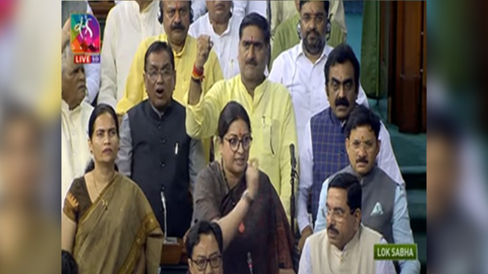 Irani accuses Sonia of sanctioning humiliation of Prez Murmu