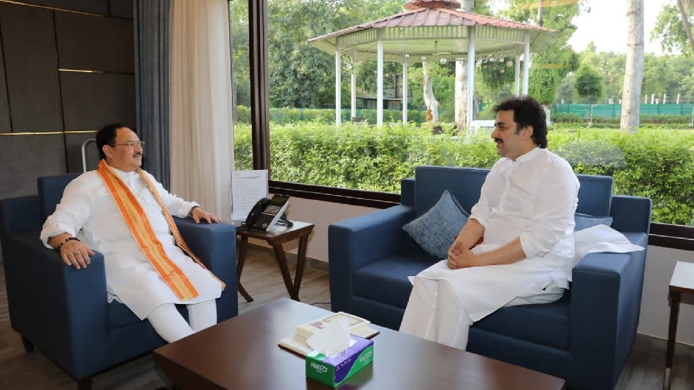 Kuldeep Bishnoi meets Nadda, Haryana CM Kuldeep Bishnoi meets Nadda, Haryana CM