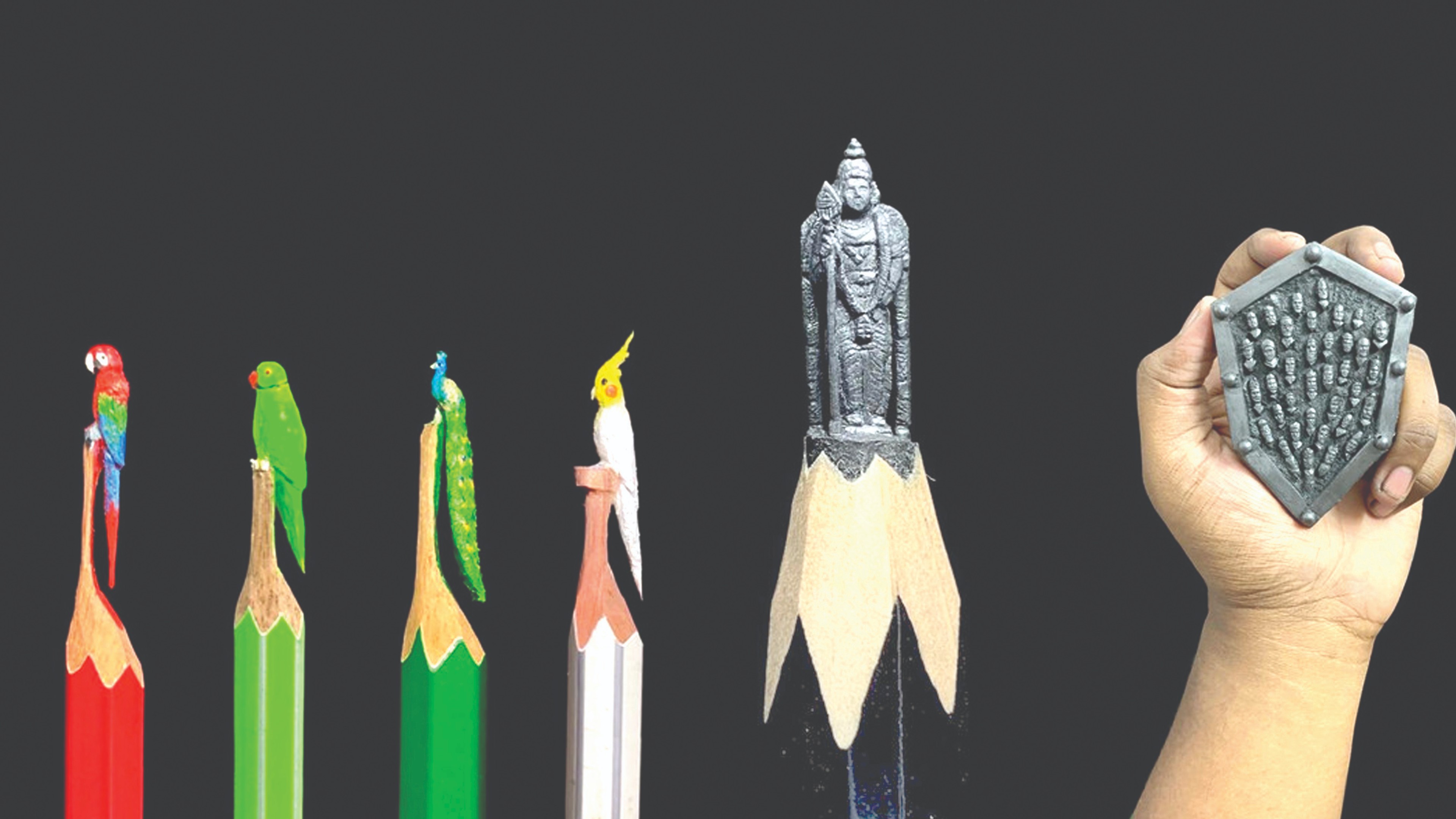 Thanjavur-based pencil sculptor carves his own destiny