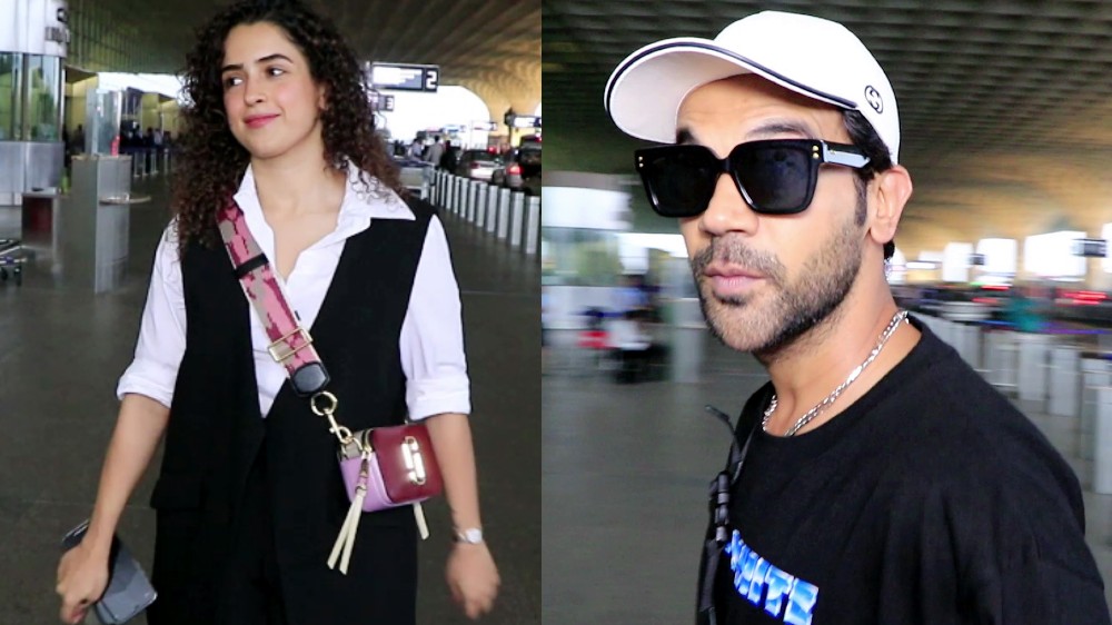 Airport Diaries: Rajkummar Rao and Sanya Malhotra jet off in style