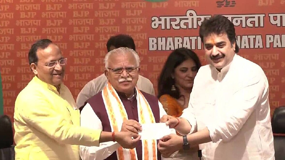 Ex-Congress leader Kuldeep Bishnoi joins BJP Ex-Congress leader Kuldeep Bishnoi joins BJP