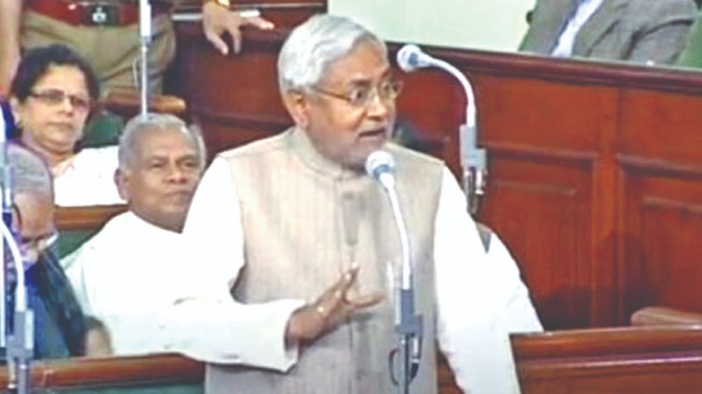 Old video of Nitish taking dig at BJP shared falsely