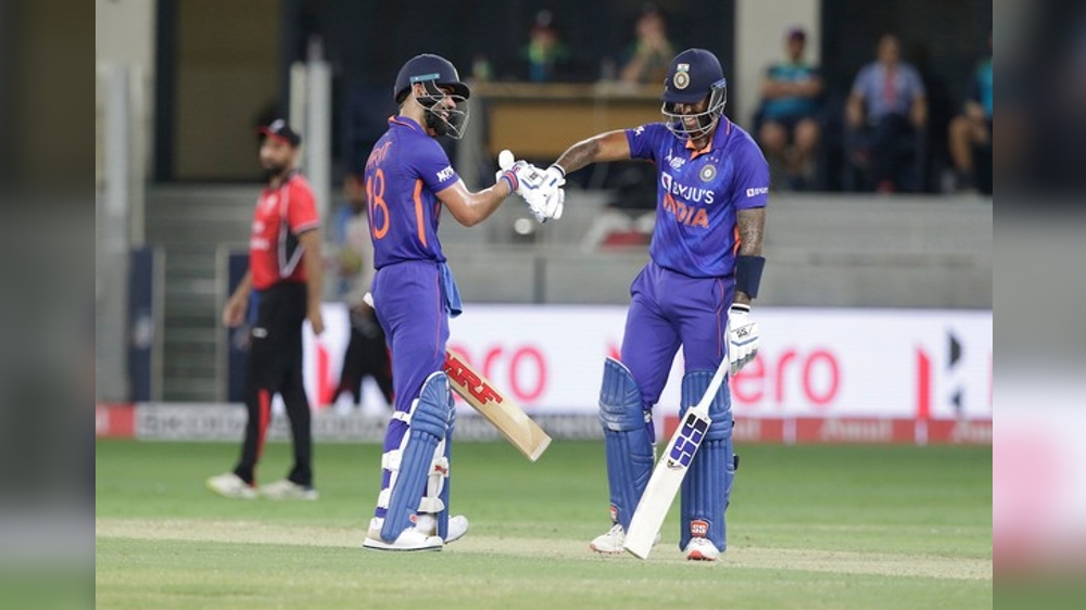 Half-centuries by Kohli, Suryakumar led India to 192/2 against HK