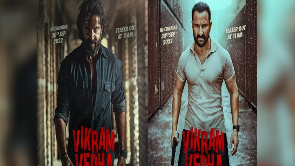 Vikram Vedha teaser: Hrithik, Saifs action-packed face-off