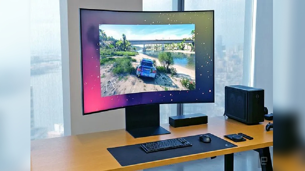 Samsung’s massive 55 gaming monitor comes with ‘cockpit mode’ Samsung’s massive 55 gaming monitor comes with ‘cockpit mode’
