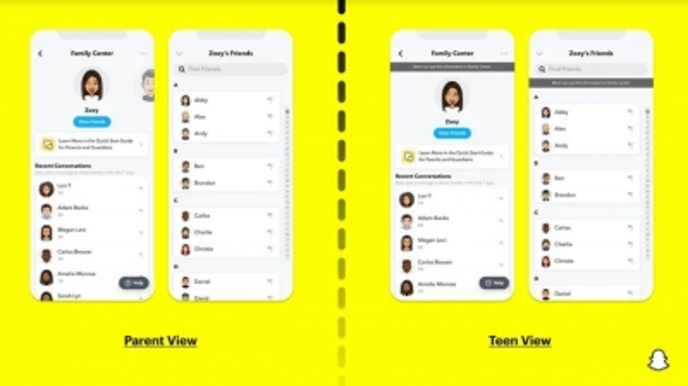Snapchat lets parents see who their kids are chatting with
