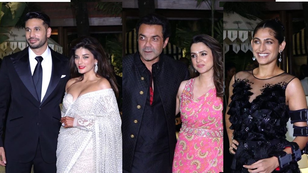 Bobby, Arslan seen in full style at Arjun-Carla wedding reception