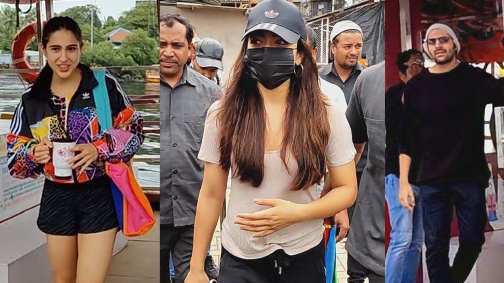 Sara, Kartik & Rashmika spotted at Versova Jetty: check outfits